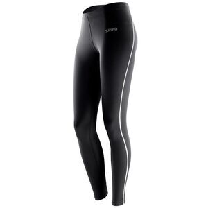 Spiro Womens/Ladies Bodyfit Base Layer Leggings / Black